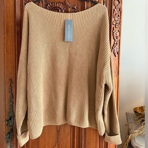 French Connection Cozy Knit Tan Sweater